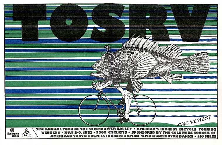 Greg Siple's 1982 TOSRV fish-bicycle poster