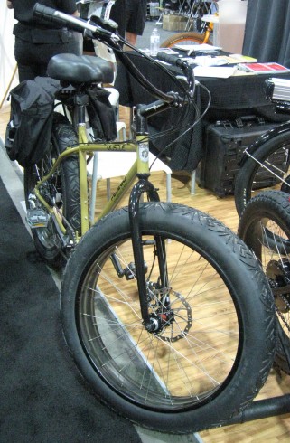 Fat-tire electric bike, with distinct motorcycle tendencies.