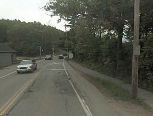 Route 117 and Fitchburg Rail line, ca. 2008, Google Street View