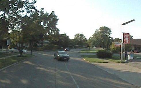 Google Street view of Tamarack Circle before restriping