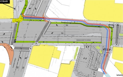 Possible bicycle route through Arlington Center