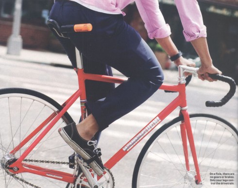 Track racing bicycle,from Bicycling Magazine