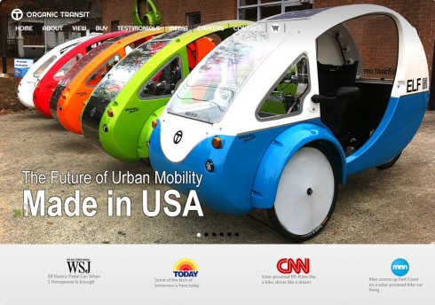 Elf microcars, from Organic Transit Web site