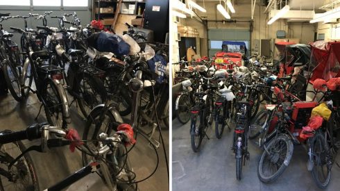 Electrically-assisted bicycles confiscated by the New York City Police Department