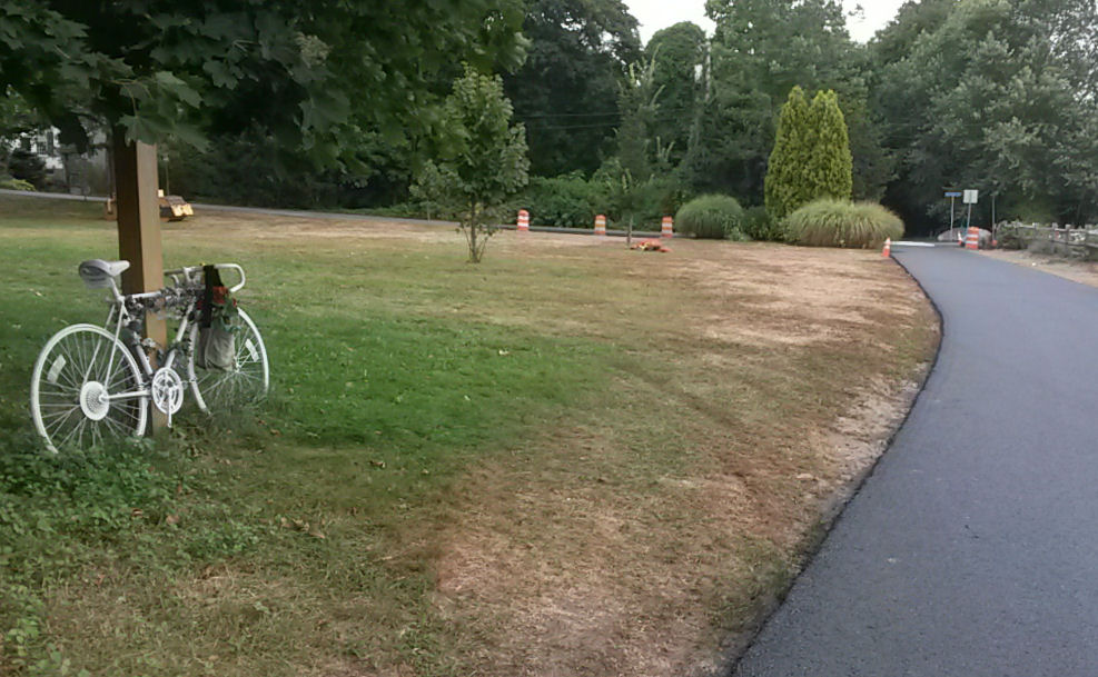 Center driveway A bicyclist died here in the spring of 2019. Another bicyclist had pulled out to pass and the two collided head-on.