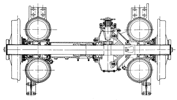 Diagram of trolley car truck (16686 bytes)
