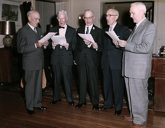 Harold, fred, Arthur, Hugh, Norman at Arthur-Alice 50th(sm).jpg (49244 bytes)